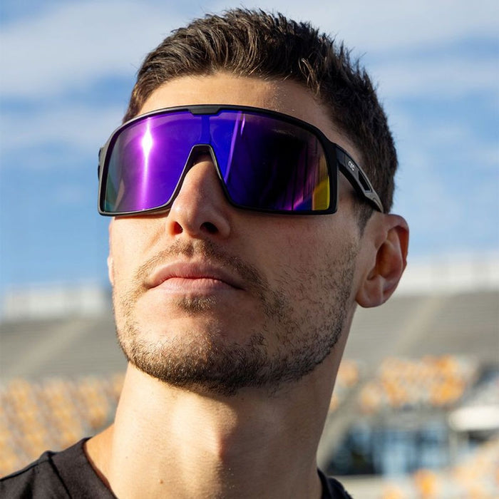 Aether, Matte Black/Purple Mirror Polarised Lenses