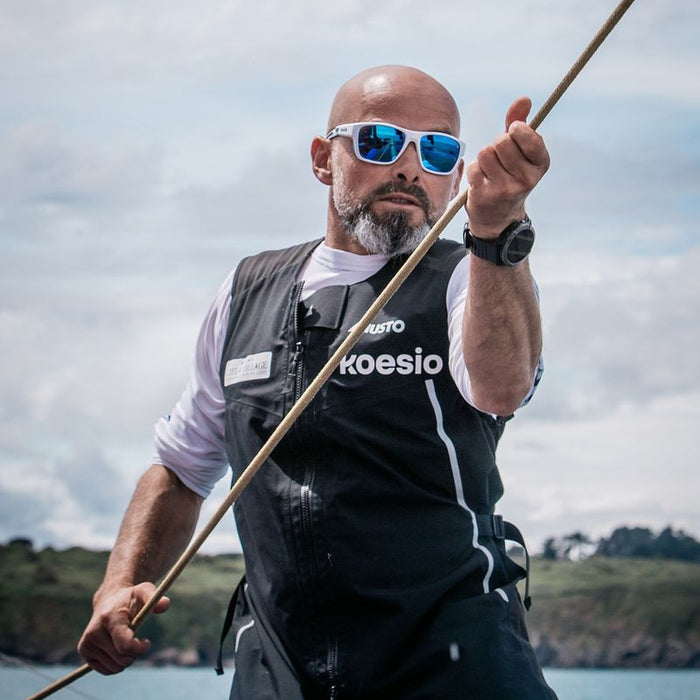 Airdrift, Matte White and Navy/Volt Offshore Polarised Lenses
