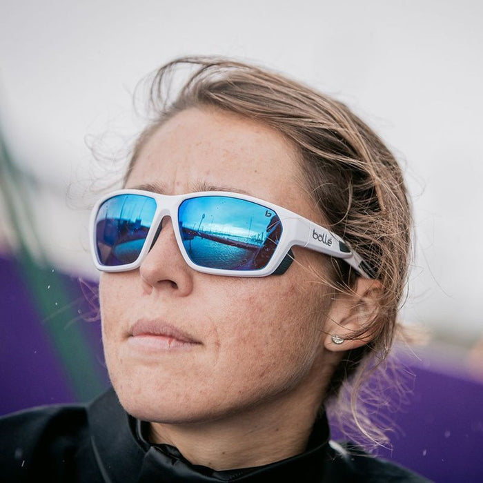 Airfin, Matte White and Grey/Volt Offshore Polarised Lenses