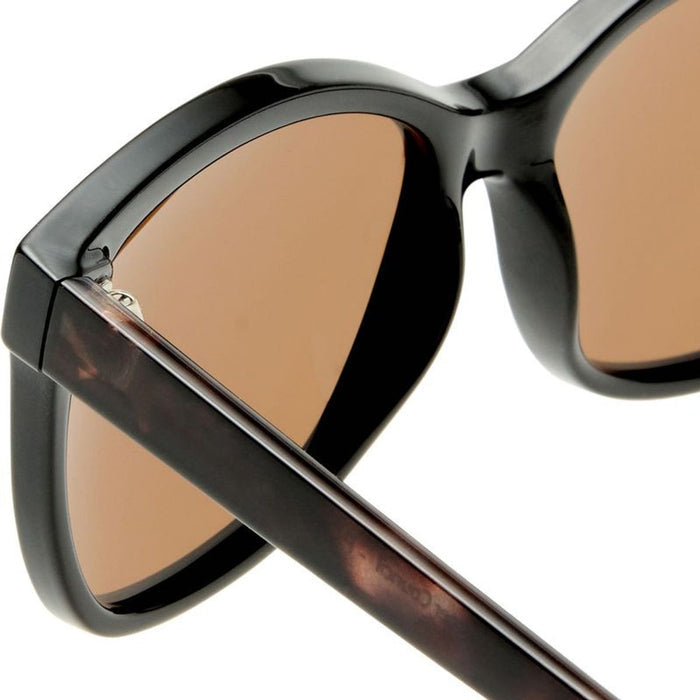 Allambie Petite, Black and Charcoal Tort/Brown Polarised Lenses