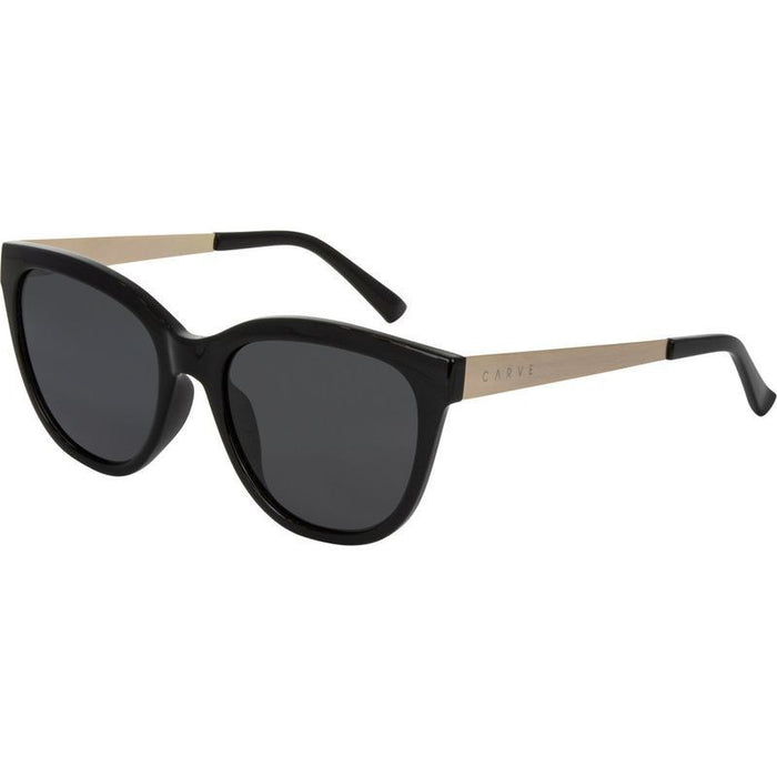 Allure, Gloss Black and Gold/Grey Polarised Lenses