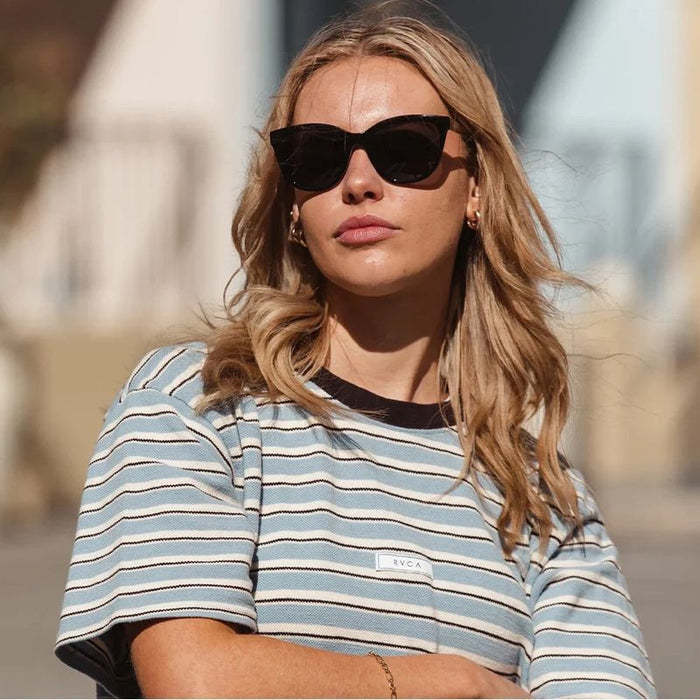 Allure, Gloss Black and Gold/Grey Polarised Lenses