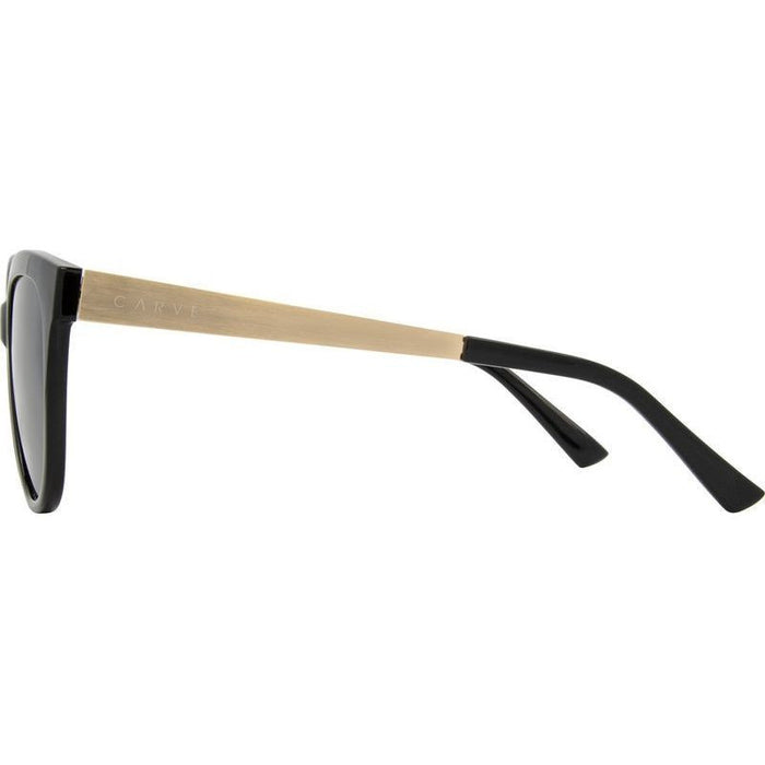 Allure, Gloss Black and Gold/Grey Polarised Lenses