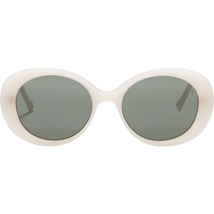 Amelia, Milky White/Green Lenses