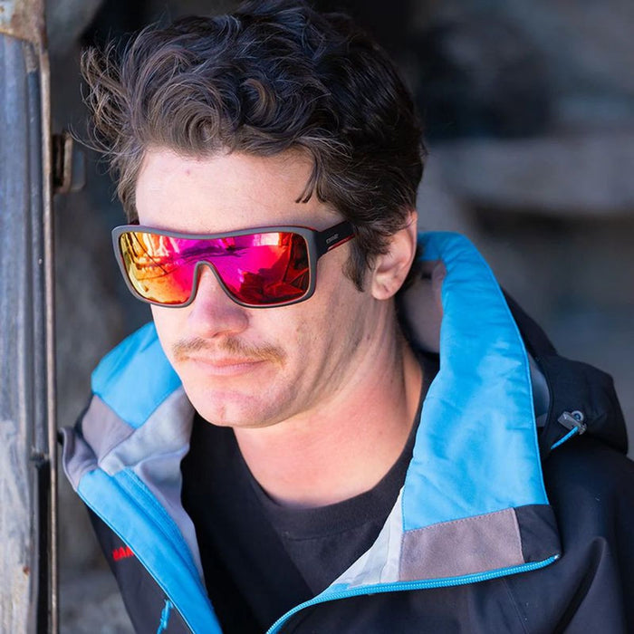 Anchor Beard, Gloss Black Clear Red/Red Mirror Polarised Lenses