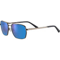 Ansel, Shiny Gunmetal/555nm Blue Photochromic Mirror Glass Polarised Lenses