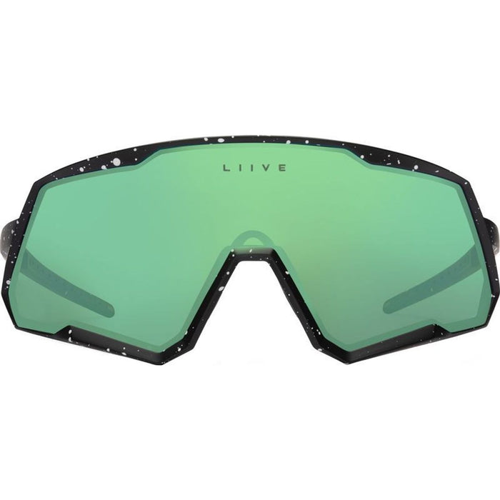 Apex X, Matte Black Splatter/Green Mirror Lenses