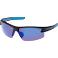 Armadillo - Kids, Matte Black and Blue/Blue Mirror Lenses