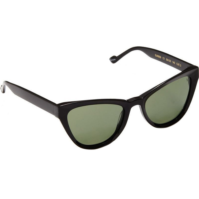 Asteria, Gloss Black/Green Lenses