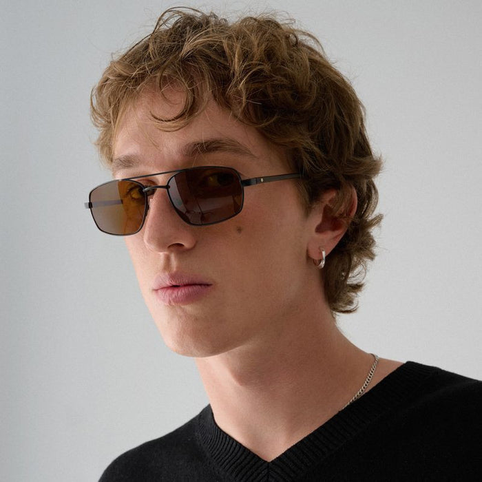 Astley, Matte Black/Hazelnut Brown Lenses