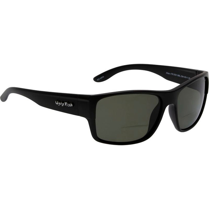 Atlas, Matte Black/Bifocal +2.5 Smoke Polarised Lenses