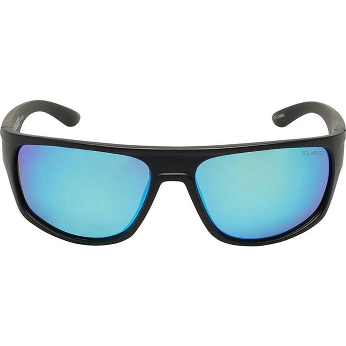 Avenger, Matte Black/Blue Mirror Polarised Lenses