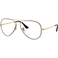 Aviator RX6489, Black on Arista/Clear Lenses 58 Eye Size