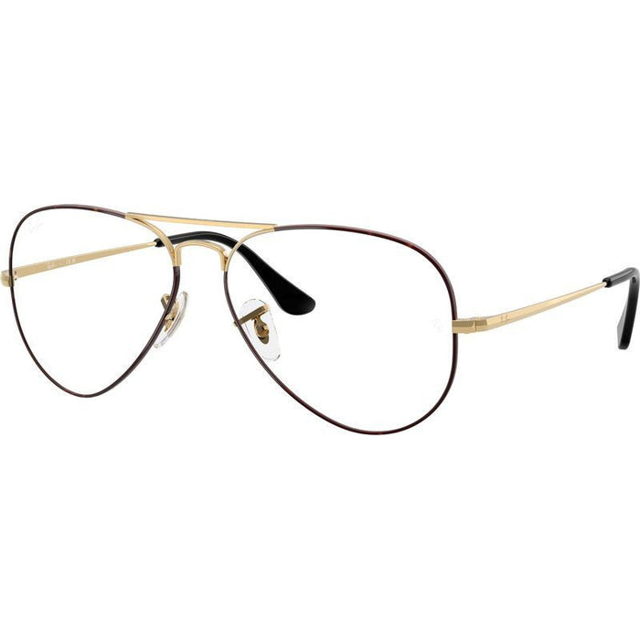 Aviator RX6489, Black on Arista/Clear Lenses 58 Eye Size