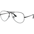 Aviator RX6489, Black/Clear Lenses 58 Eye Size