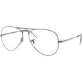 Aviator RX6489, Gunmetal/Clear Lenses 55 Eye Size