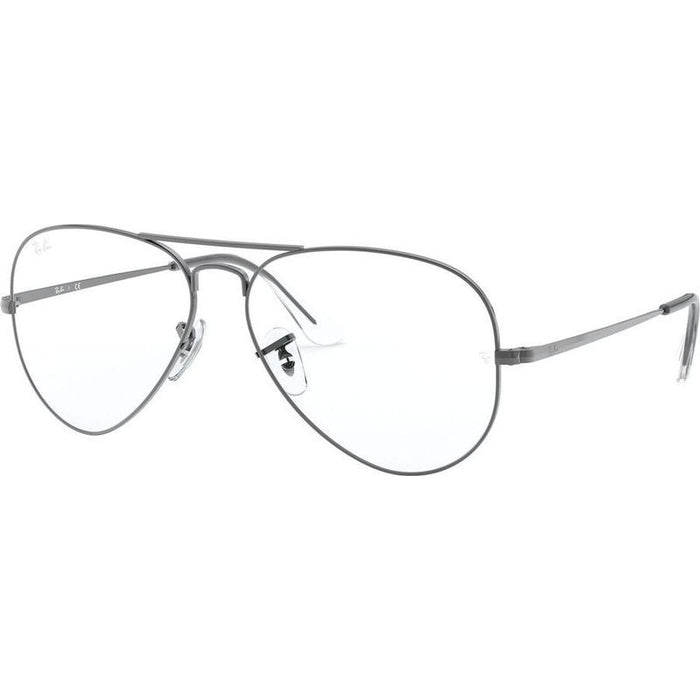 Aviator RX6489, Gunmetal/Clear Lenses 58 Eye Size