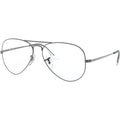 Aviator RX6489, Gunmetal/Clear Lenses 58 Eye Size