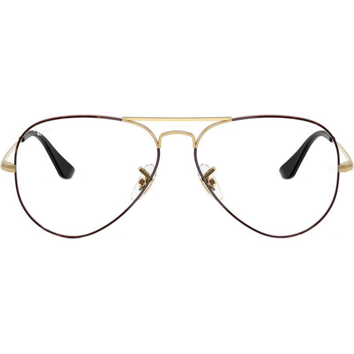 Aviator RX6489, Black on Arista/Clear Lenses 58 Eye Size