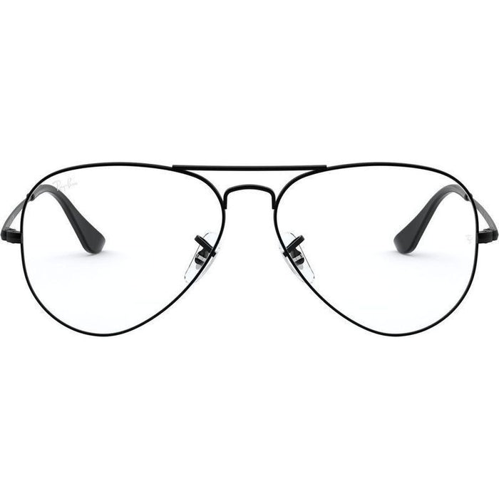 Aviator RX6489, Black/Clear Lenses 55 Eye Size