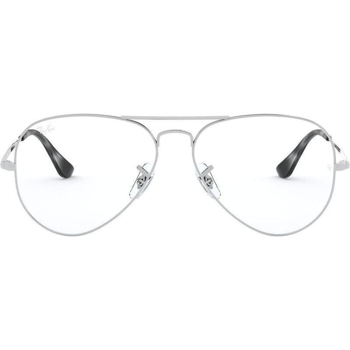 Aviator RX6489, Silver/Clear Lenses 55 Eye Size