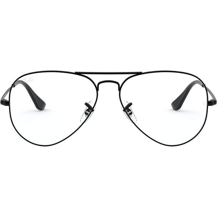Aviator RX6489, Black/Clear Lenses 58 Eye Size