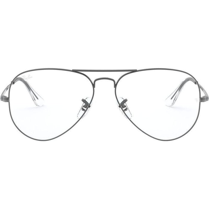 Aviator RX6489, Gunmetal/Clear Lenses 55 Eye Size