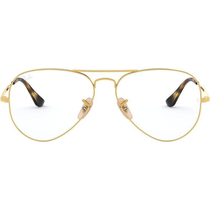 Aviator RX6489, Gold/Clear Lenses 55 Eye Size