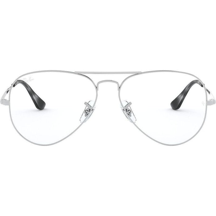 Aviator RX6489, Silver/Clear Lenses 58 Eye Size