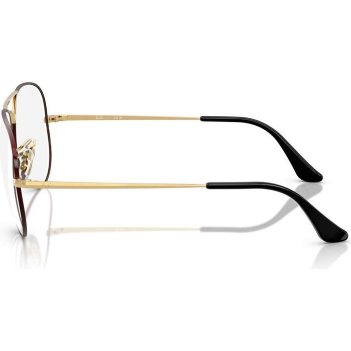 Aviator RX6489, Black on Arista/Clear Lenses 58 Eye Size