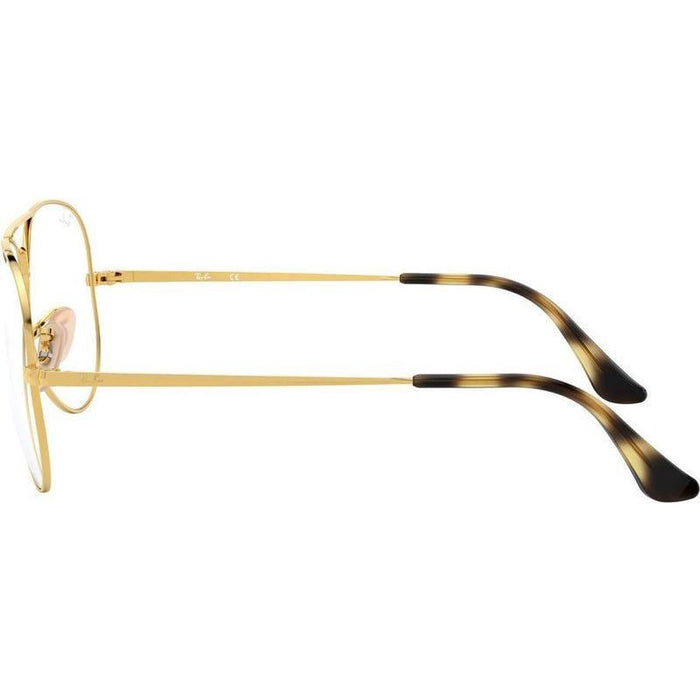 Aviator RX6489, Gold/Clear Lenses 55 Eye Size