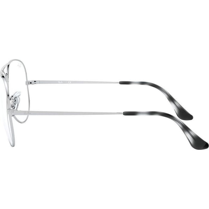 Aviator RX6489, Silver/Clear Lenses 58 Eye Size