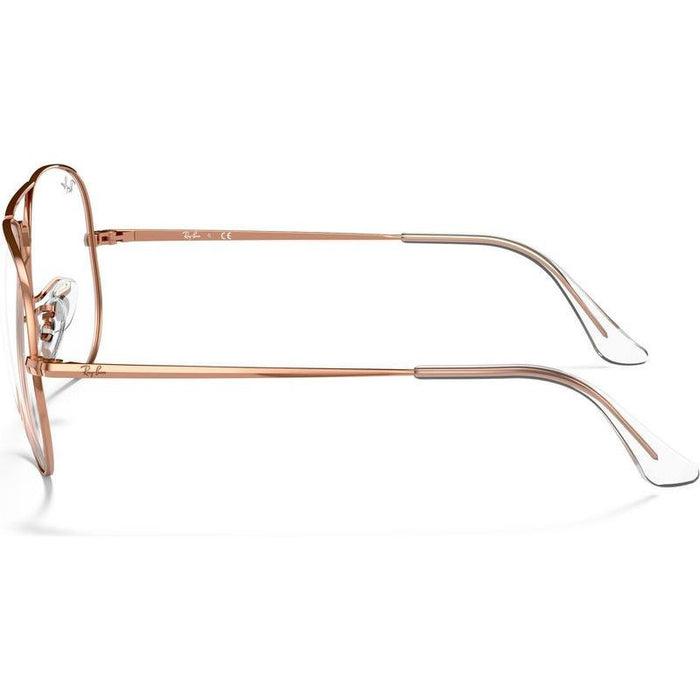 Aviator RX6489, Rose Gold/Clear Lenses 58 Eye Size