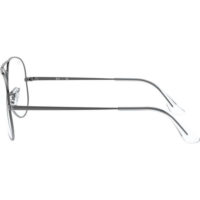 Aviator RX6489, Gunmetal/Clear Lenses 55 Eye Size