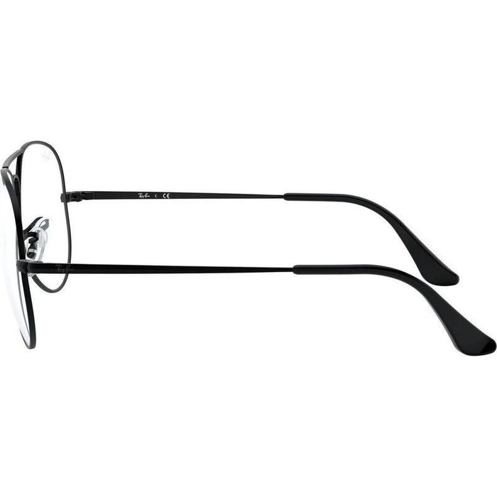 Aviator RX6489, Black/Clear Lenses 55 Eye Size