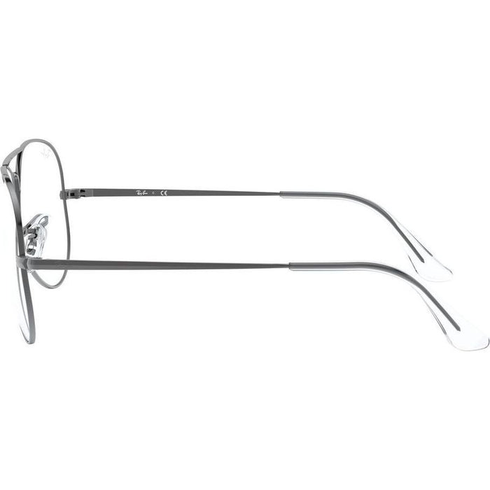 Aviator RX6489, Gunmetal/Clear Lenses 58 Eye Size