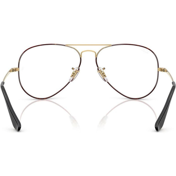 Aviator RX6489, Black on Arista/Clear Lenses 58 Eye Size