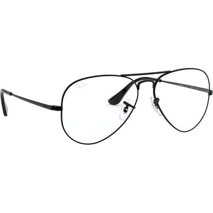 Aviator RX6489, Black/Clear Lenses 55 Eye Size