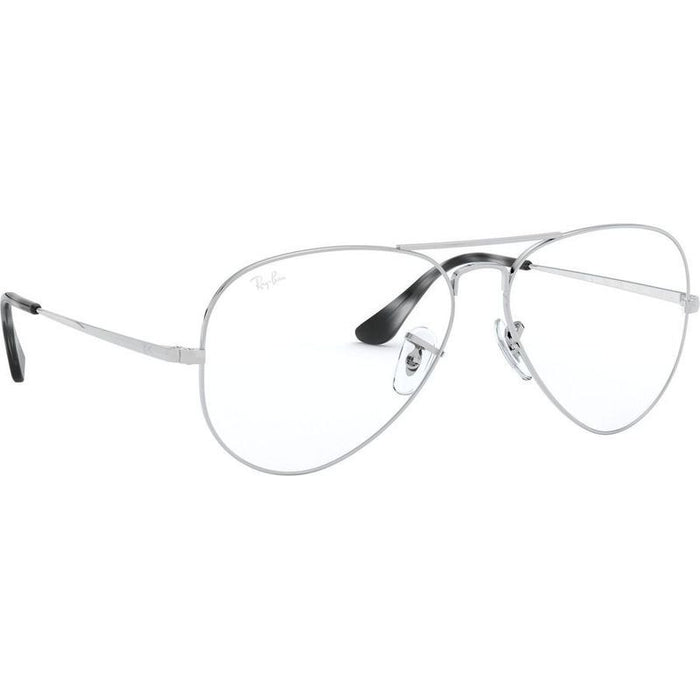 Aviator RX6489, Silver/Clear Lenses 58 Eye Size