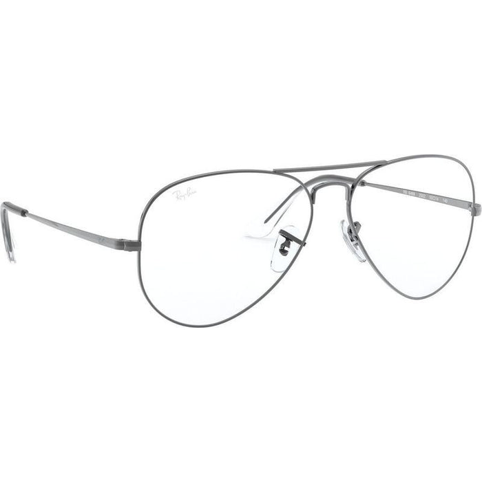 Aviator RX6489, Gunmetal/Clear Lenses 58 Eye Size
