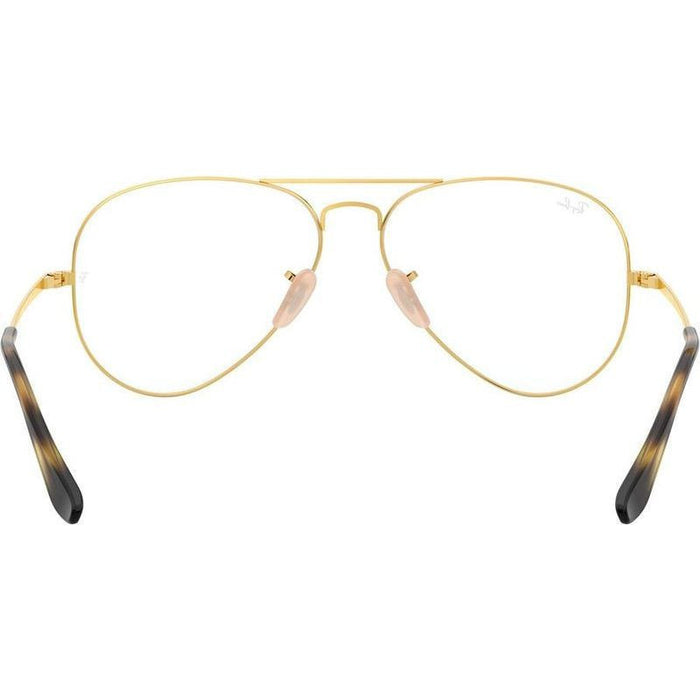 Aviator RX6489, Gold/Clear Lenses 55 Eye Size