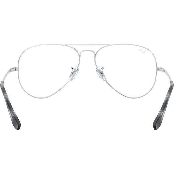 Aviator RX6489, Silver/Clear Lenses 55 Eye Size