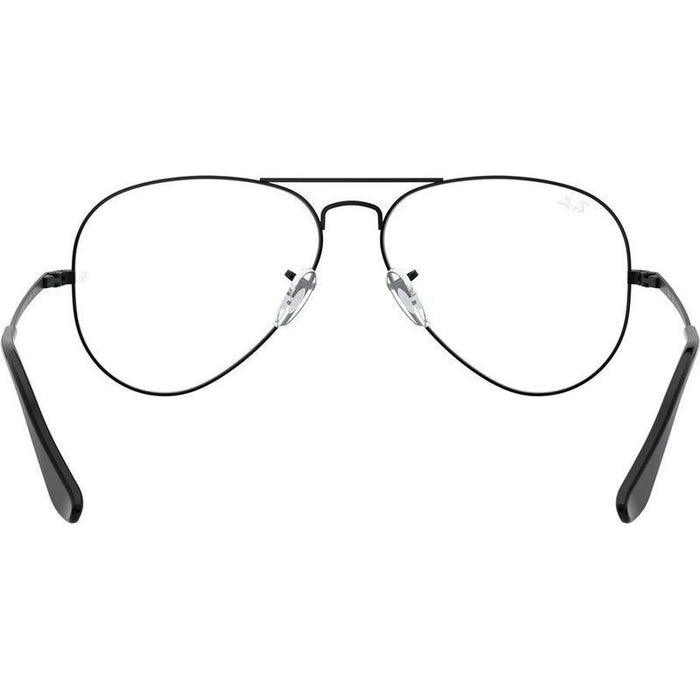 Aviator RX6489, Black/Clear Lenses 55 Eye Size