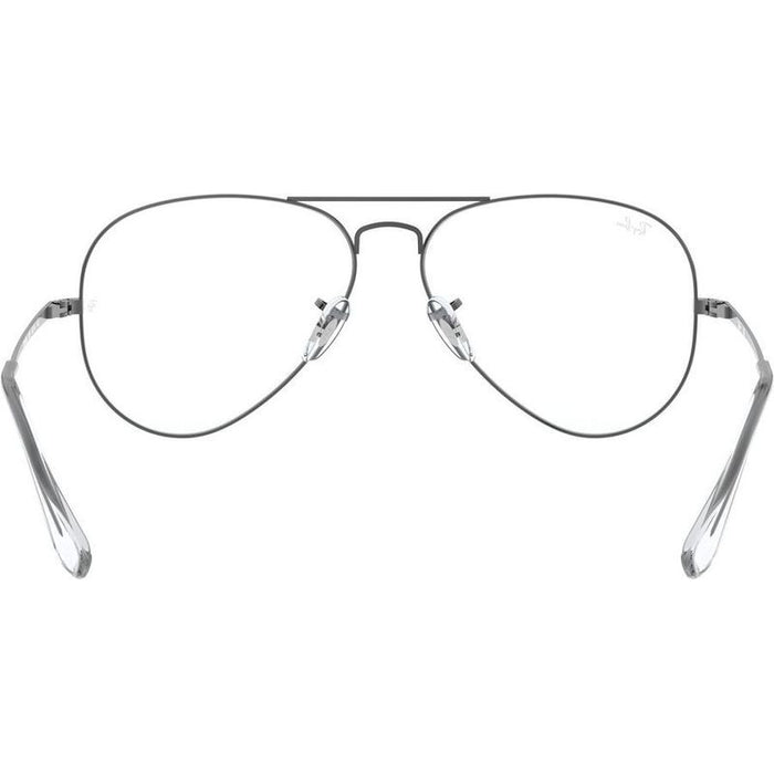 Aviator RX6489, Gunmetal/Clear Lenses 58 Eye Size