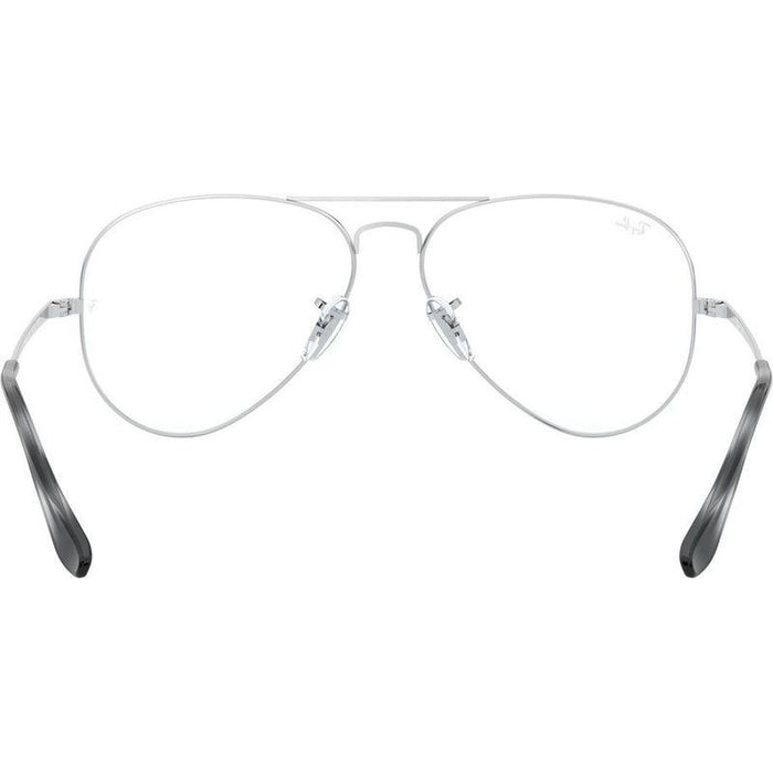 Aviator RX6489, Silver/Clear Lenses 58 Eye Size