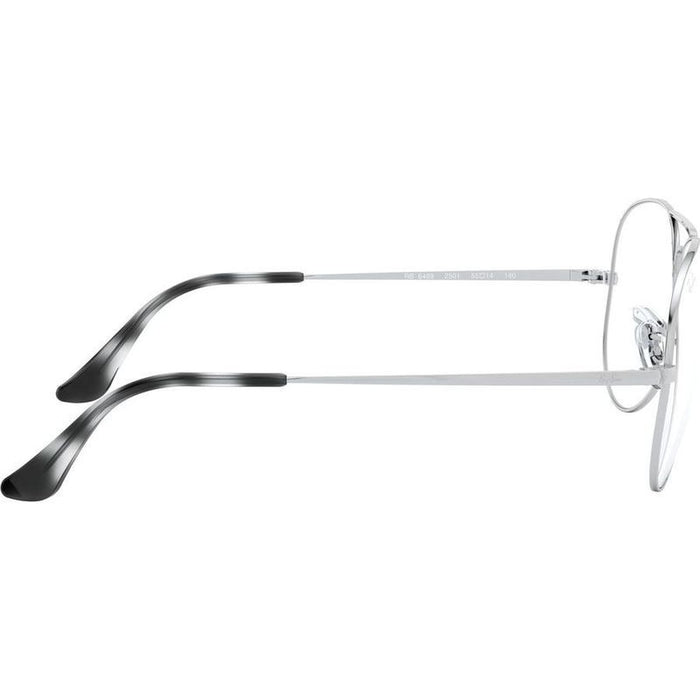 Aviator RX6489, Silver/Clear Lenses 58 Eye Size