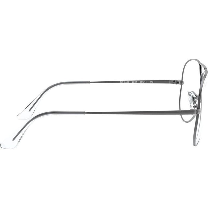 Aviator RX6489, Gunmetal/Clear Lenses 58 Eye Size
