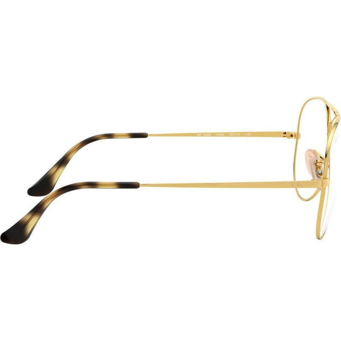 Aviator RX6489, Gold/Clear Lenses 55 Eye Size