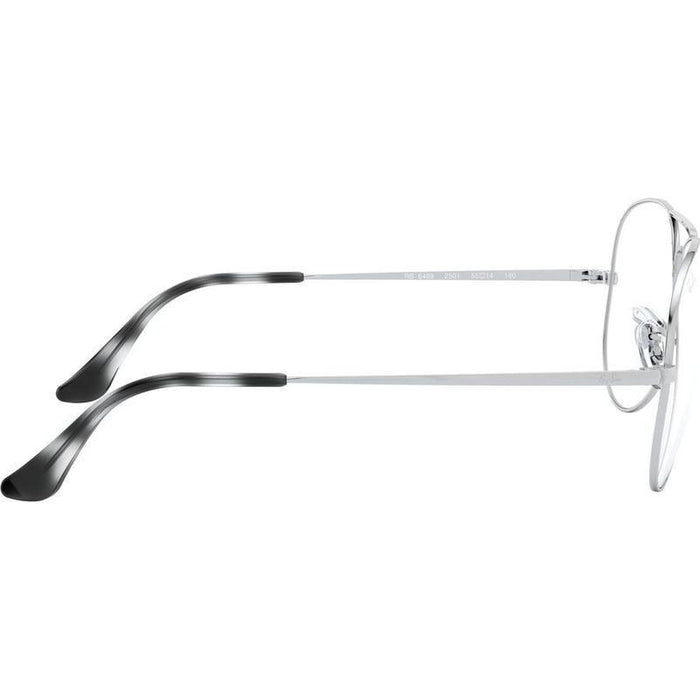 Aviator RX6489, Silver/Clear Lenses 55 Eye Size
