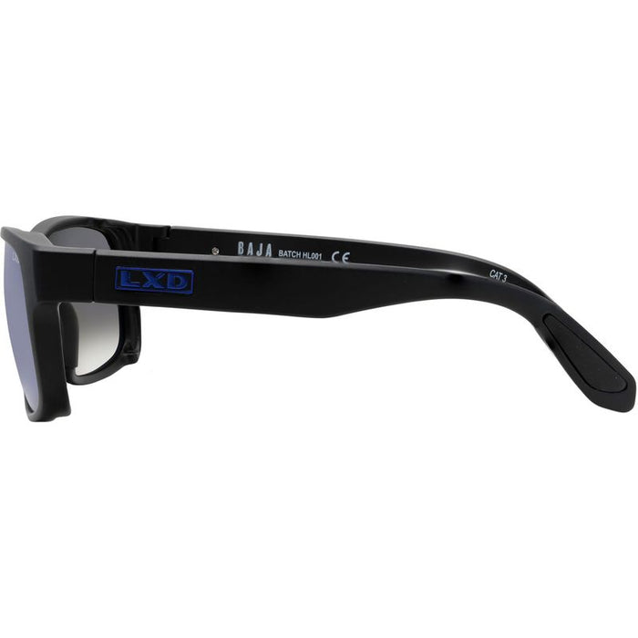 LXD Baja Black Blue Mirror Temple